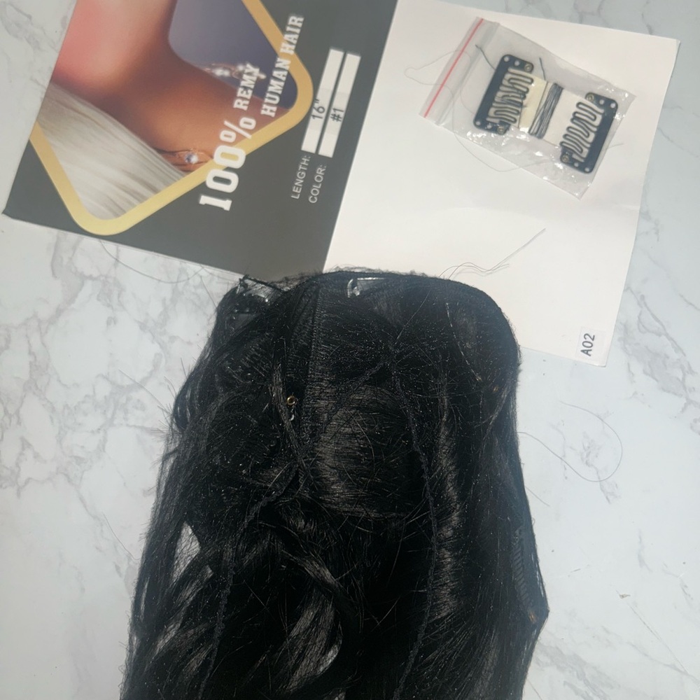 Black Remy Human Hair Extensions - Picture 2 of 5